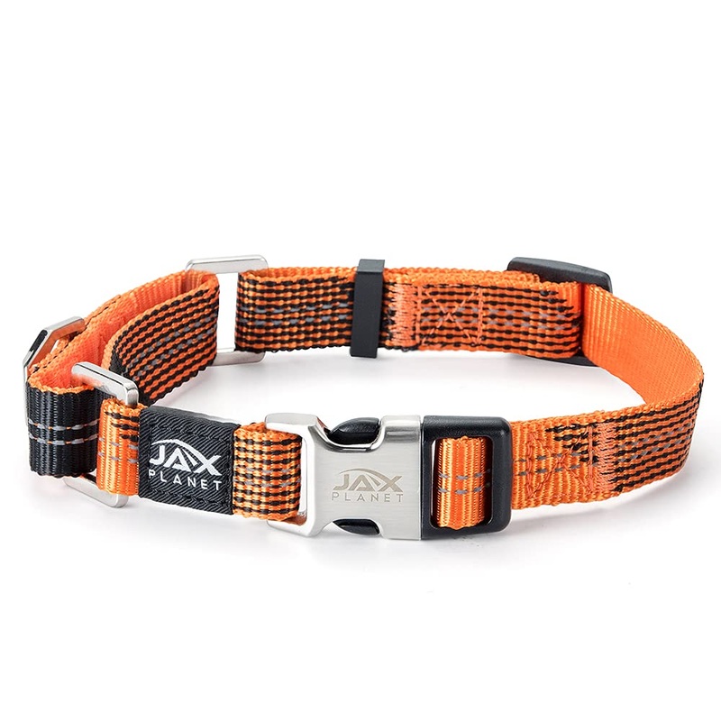 Colorful Martingale Collar for Dog Training – Safe & Humane Reflective Dog Collar for No Pull Training, Walking-Heavy Duty D-Ring, Quick-Release Buckle, (Orange, C4) C4-Neck:15.8~20.5Inch Orange