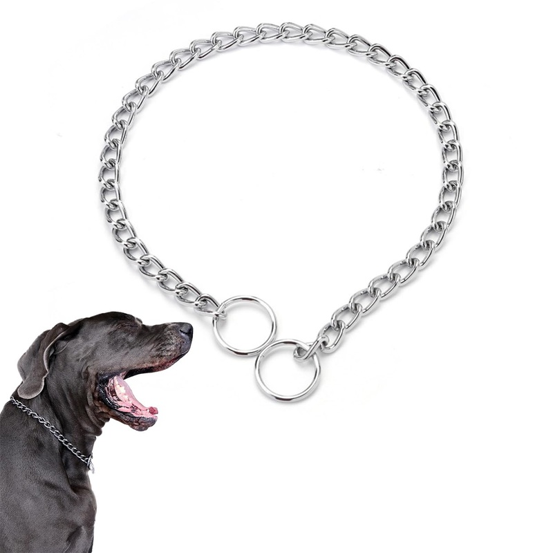 Dog Choke Collar, Slip P Chain,Heavy Chain Dog Metal Training Choke Collars, Adjustable Alloy Steel Necklace for Small Medium Large Dogs