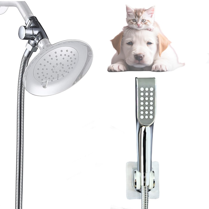 Dog shower sparyer attachment with new update shower head, Dog washing extra long hose – 98 inch, pet bathing supplies Extension for BathTub, Garden,Bathroom