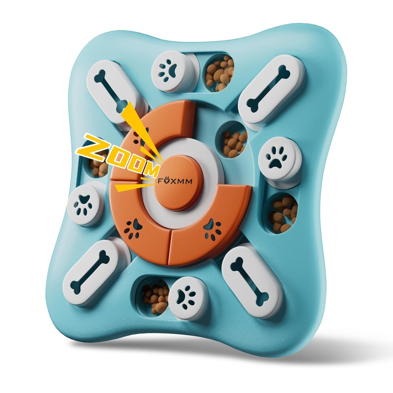 Interactive Dog Treat Puzzle Toys for IQ Training & Mental Stimulating,Fun Slow Feeder,Large Medium Small Dogs Enrichment Toys with Squeak Design S-Level 2