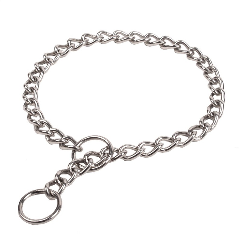 SGODA Chain Dog Training Choke Collar, 22 in, 3 mm L, 22 inch (suitable for neck 18″