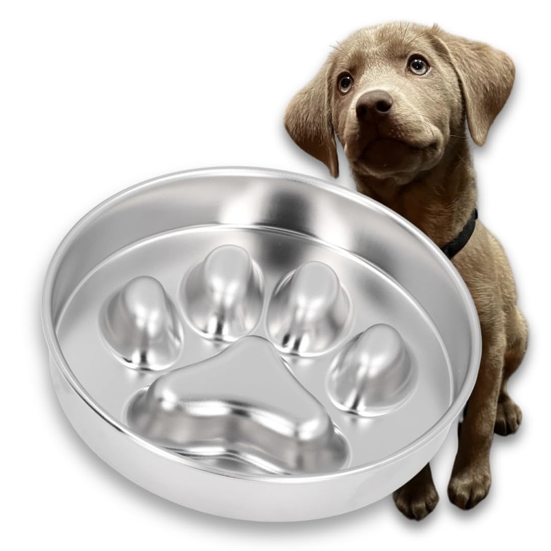 STRUNGZ | Slow Feeder Bowl | Stainless Steel Slow Feeder Bowls | Stainless Steel Dog Bowls | 2 Cups Capacity Dog Slow Feeders | Non-Slip Silicone Base Slow Feeder Dog Bowl | Slow Feeder Dog Bowls
