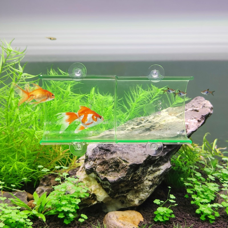 2 Pack Betta Fish Tank Tube Tunnel, Betta Fish Tank Accessories for Rest, Play, Hide,Betta Fish Tank Decor Six Colors(I-Shape) (I-Transparent Green) I-Transparent Green