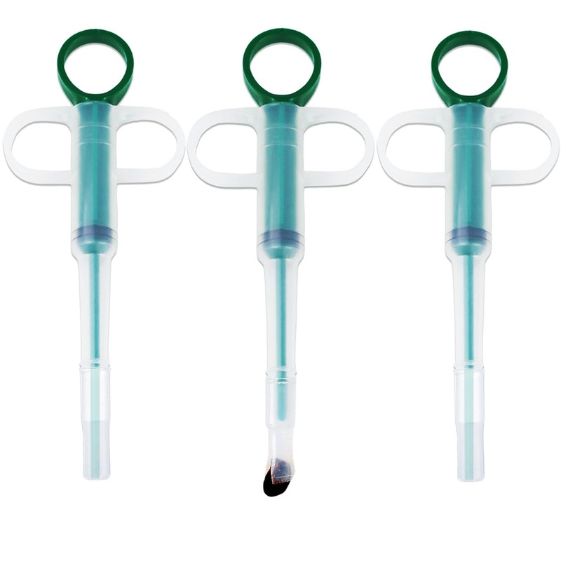 3PCS Pet Pill Shooter Plunger Popper for Small Cats Dogs Soft Tip Tablet Syringe Pusher Animal Medicine Medical Feeding Tool Accessories for Animals 3pcs