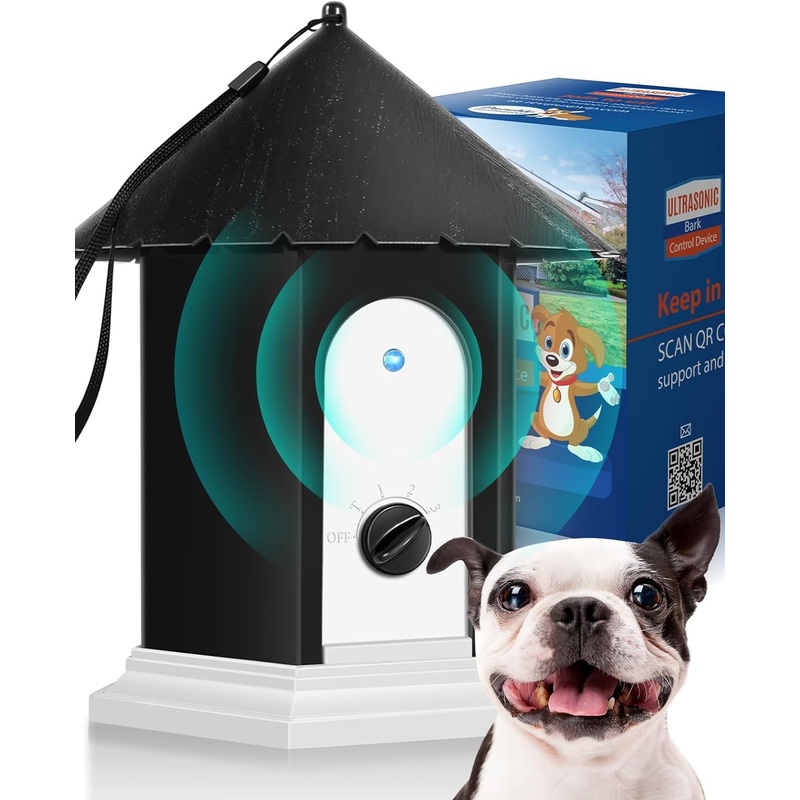 Anti Barking Device, Ultrasonic Dog Barking Deterrent Devices Up to 50 Ft Range, Rechargeable Dog Barking Control Device Bark Box with 3 Modes, Dog Barking Silencer Safe for Dogs & People