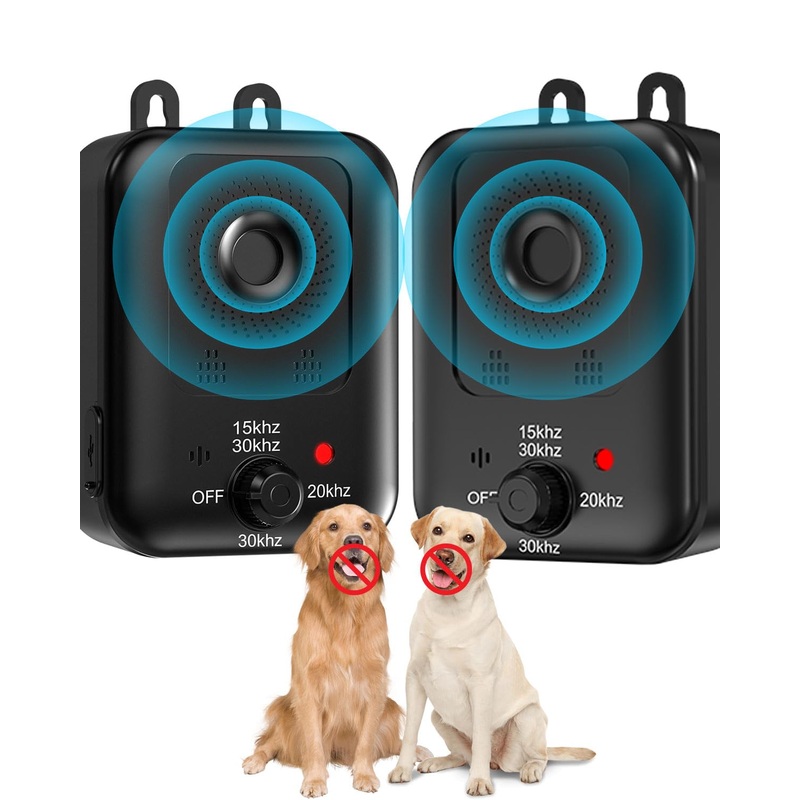 Anti Barking Devices, 2 Pack Auto Barking Control Devices with 3 Modes, Rechargeable Ultrasonic Dog Barking Deterrent Devices Bark Box, Effective Stop Barking Dog Devices for Indoor & Outdoor Use