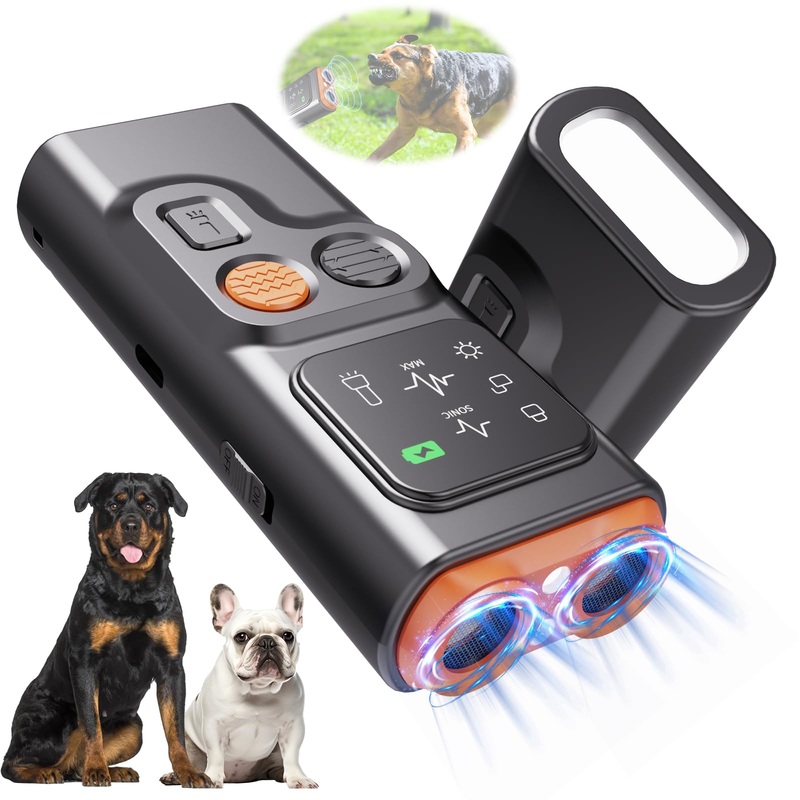 BarkGuard – Bark Guard Anti Barking Device for Dogs, 2024 New Dog Bark Deterrent Device with HD Display and LED Flashlight, Stop Bad Behavior Without Yelling or Swatting,Rechargeable