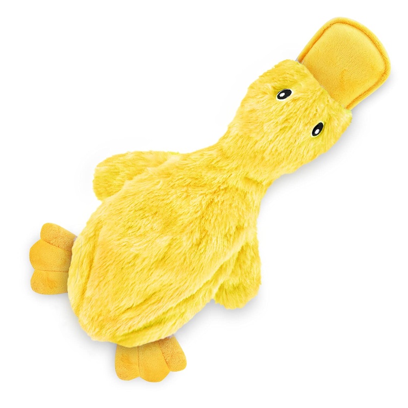 Best Pet Supplies Crinkle Dog Toy for Small, Medium, and Large Breeds, Cute No Stuffing Duck with Soft Squeaker, Fun for Indoor Puppies and Senior Pups, Plush No Mess Chew and Play – Yellow 1 Yellow