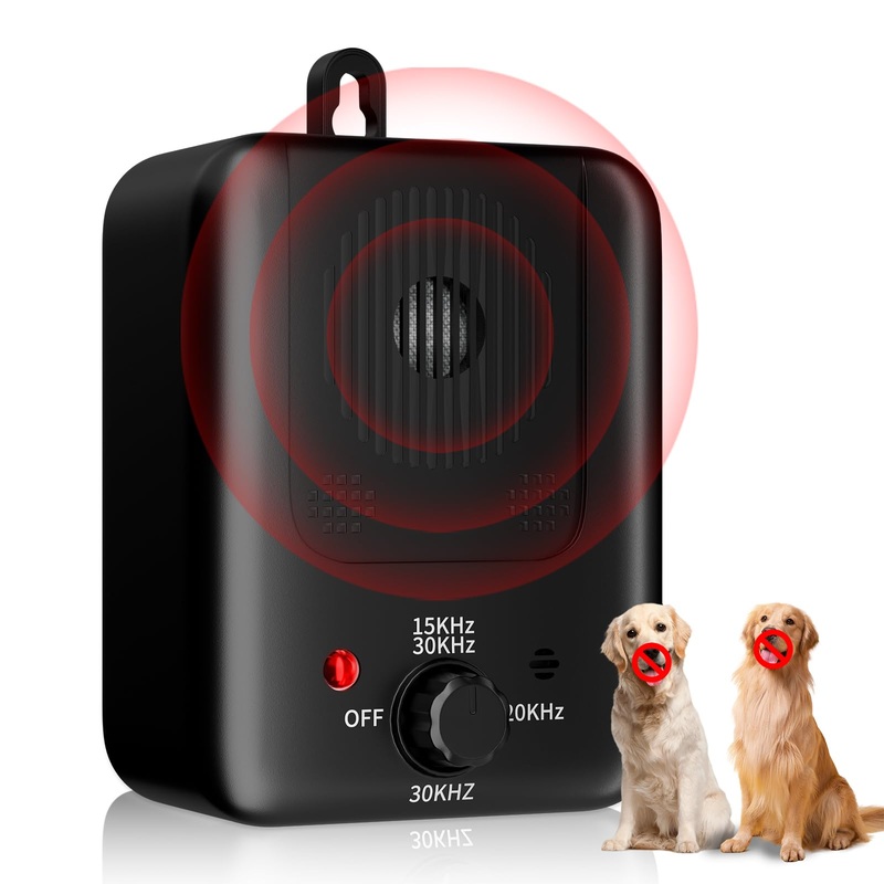 Dog Barking Deterrent Device, 3 Modes Ultrasonic Anti Barking Device for Dogs,55Ft Rechargeable Dog Barking Control Devices Indoor Outdoor Dog Barking Box Silencer Stop Barking Dog Device Anti Bark