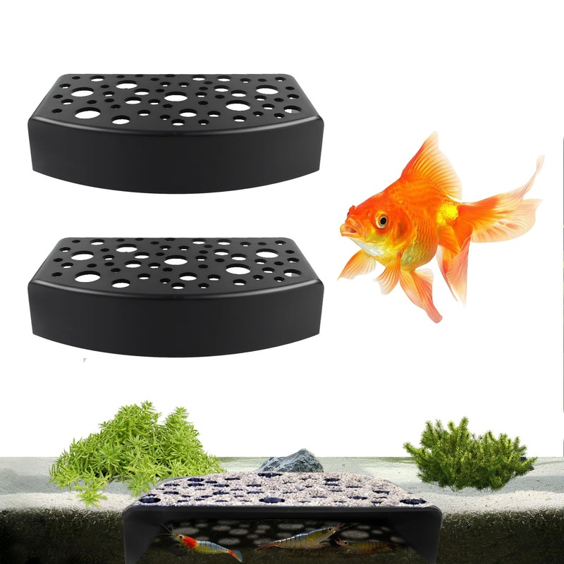 FUYAHA Shrimp Hides Cave for Aquarium – 2Pcs Shrimp Breed Cave Fish Tunnel for Aquarium Cave (Black)