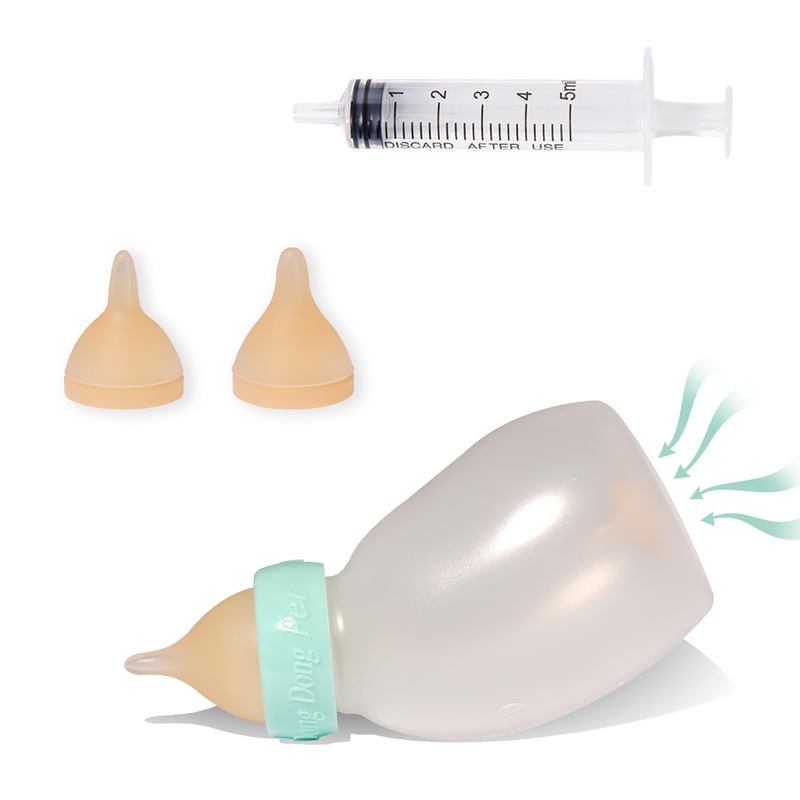 Kittens Feeder Bottle, Silicone Feeding Nipple and Syringes for All Breed Kittens and Small Animals Dongdong pet Kittens /Toy Puppy (60ml)