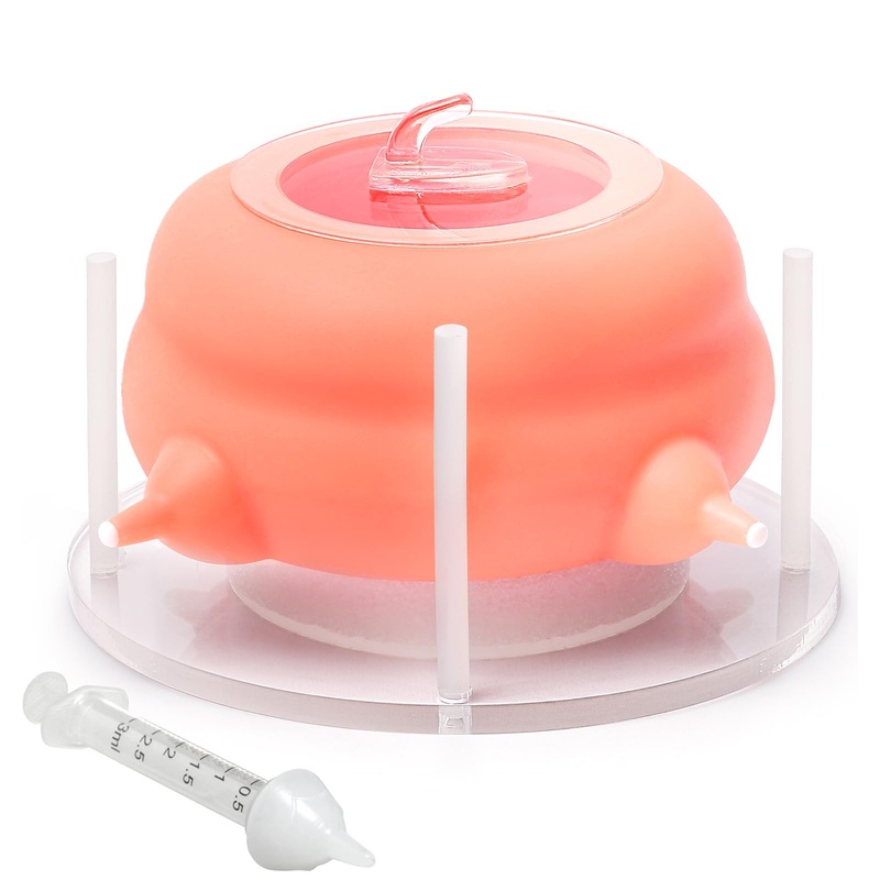 Miracle Nipple for Kittens,Puppy Milk feeders for Multiple Puppies with 4 Nipples & Support Base,Smooth Flow Nipple for Kittens,Ideal Replacement for Nursing Bottle kit,200ml Capacity(Pink) 200ml Pink