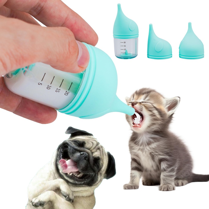 Puppy Bottles for NursingKitten Bottles for NursingPet Feeding Bottle(Cyan- 20ml) Cyan- 20ml