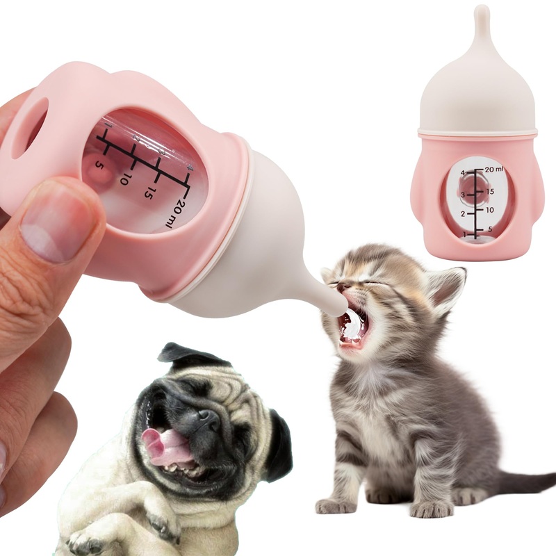 Puppy Bottles for NursingKitten Bottles for NursingPet Feeding Bottle(Pink- 20ml) Pink- 20ml