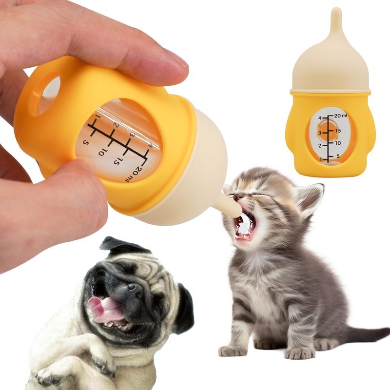 Puppy Bottles for NursingKitten Bottles for NursingPet Feeding Bottle(Yellow- 20ml) Yellow- 20ml