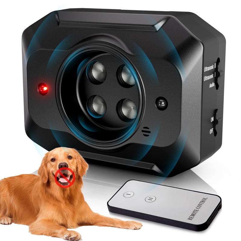 Ultrasonic Anti Barking Device – Automatic Dog Bark Stopper & Buster | Include Remote Control | Safe, Stop Bad Behavior | 49 ft Distance, Rechargeable | Indoor and Outdoor Use