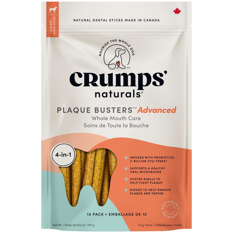Crumps’ Naturals Plaque Busters Advanced – Whole Mouth Care Dental Sticks 9.5oz
