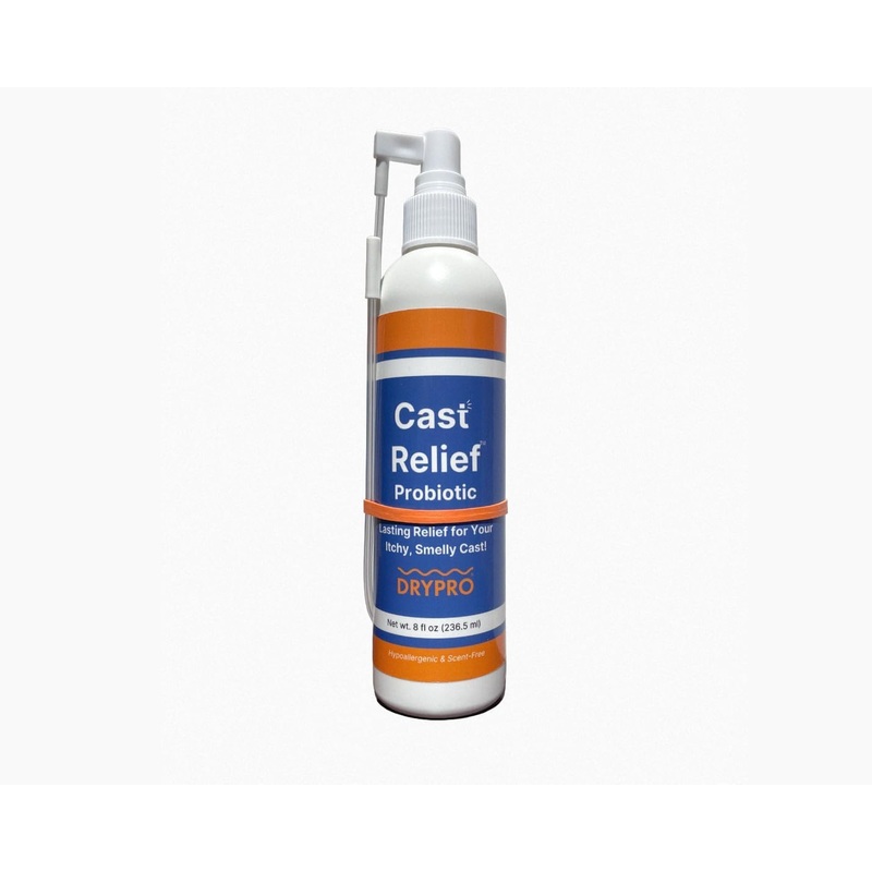 DRYPRO Cast Relief Probiotic Spray  Hypoallergenic and Scent-Free, Long-Lasting Relief for Itchy, Smelly Casts  8 Fluid Ounce Eco-Friendly, Family & Pet Safe, Non-GMO