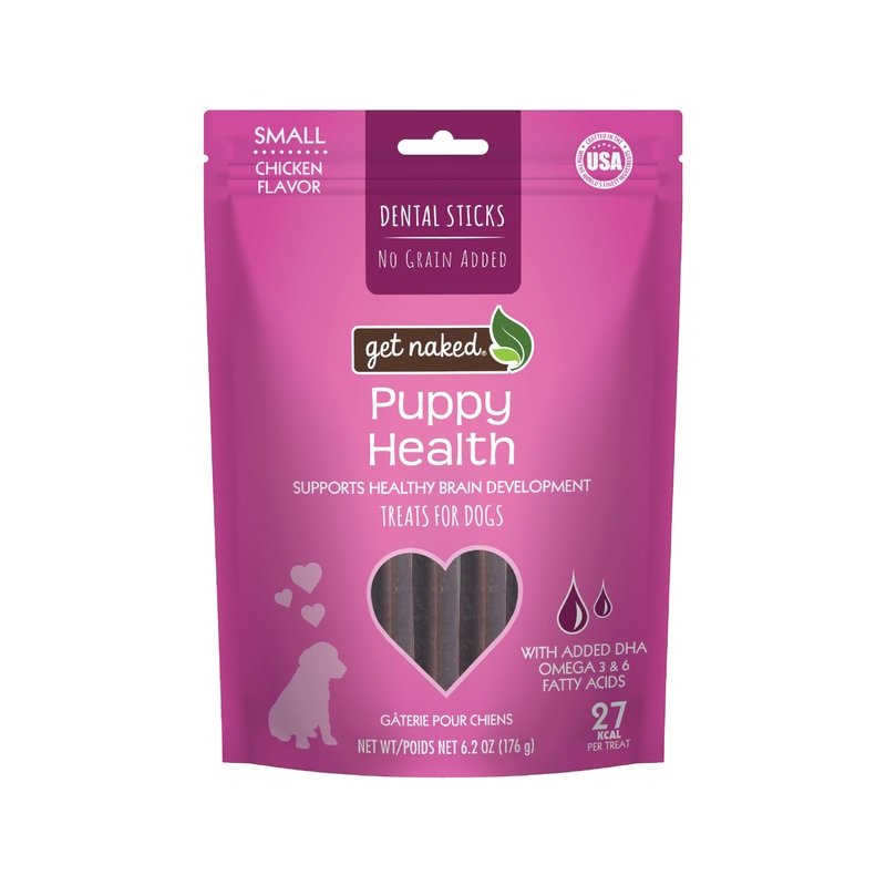 Get Naked Grain Free 1 Pouch 6.2 Oz Puppy Health Dental Chew Sticks, Small 6.2 Ounce (Pack of 1)