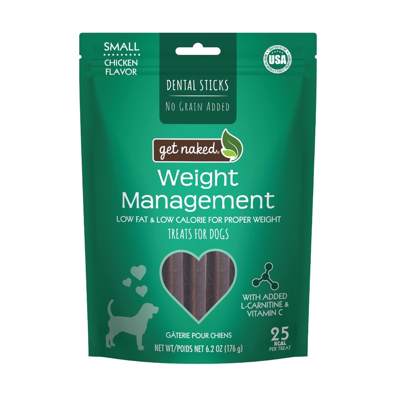 Get Naked Grain Free 1 Pouch 6.2 Oz Weight Management Dental Chew Sticks, Small 6.2 Ounce (Pack of 1)