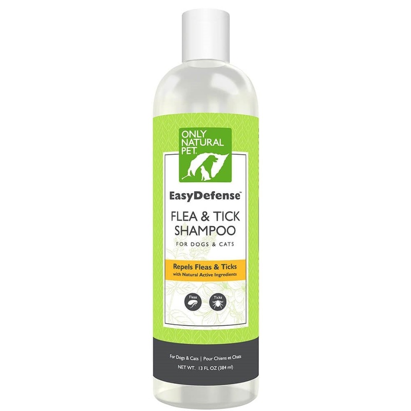 Only Natural Pet EasyDefense Shampoo for Dogs & Cats – Natural Bath Treatment for Pets & can be Used for Kittens & Puppies 4 mos & up, with Geraniol & Peppermint Oil – 13 oz Bottle