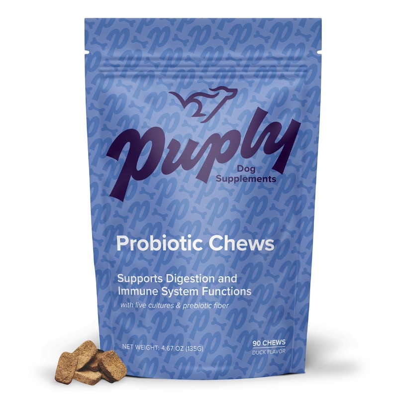 Probiotics for Dogs- Veterinarian-Formulated- Beneficial Prebiotics and Probiotics- Supports Digestive, Immune, Gut Health, Allergy, Diarrhea, Yeast, Itching- Soft Chews- 90 Count- Duck Flavor