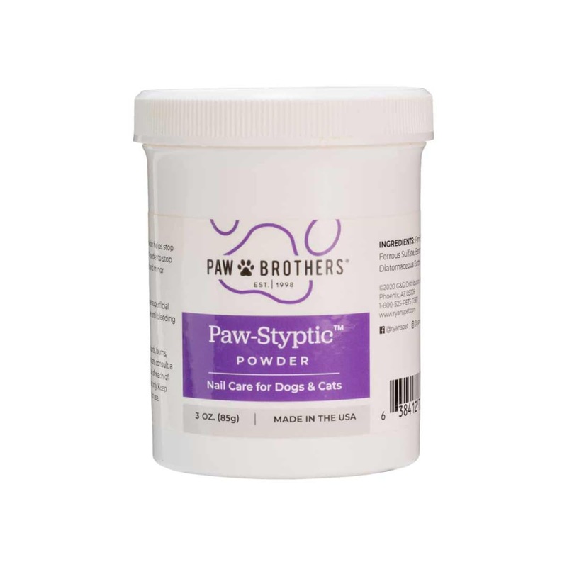 RYAN’S PET SUPPLIES Paw Brothers Nail Care Paw-Styptic Powder for Dogs and Cats Nails, Powder Stops Bleeding Fast, from Nail Clipping and Minor Cuts, 3 Ounces 3 oz