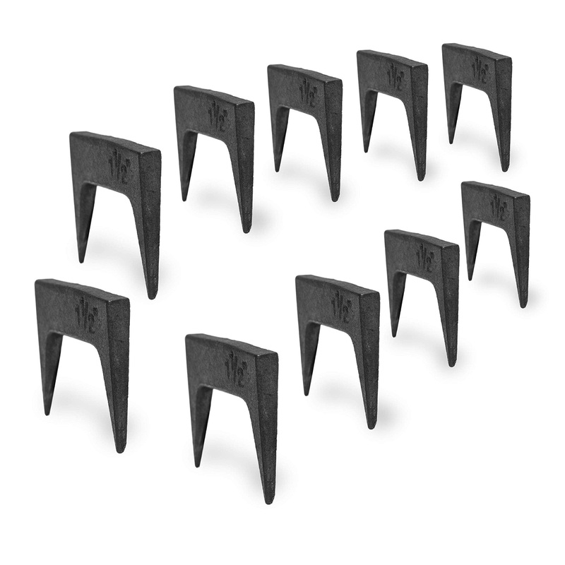 1 inch Wide Pinch Dogs Made from Solid Steel and Textured for Better Holding Power (Pack of 10)
