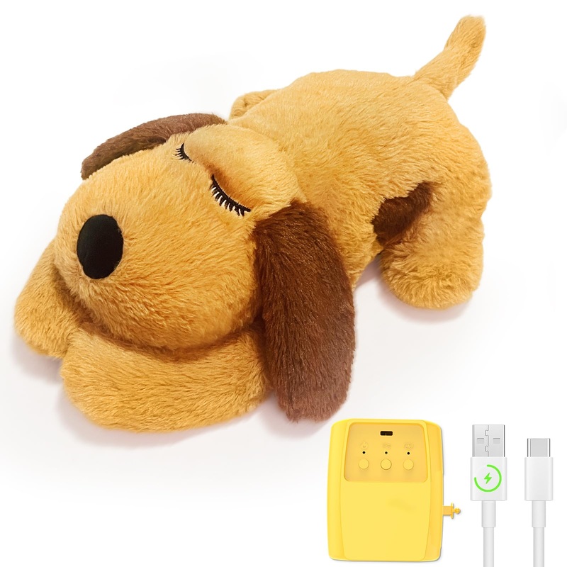 3-in-1 Heartbeat Puppy Toy, Simulates Breathing/Heartbeat/Warmth,Anxiety Relief, Sleep Aid for Puppy, Ideal for Crate Training.