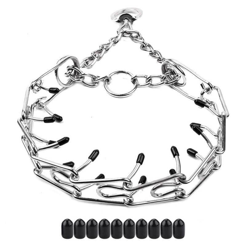 CBBPET Dog Prong Collar, Adjustable Dog Training Collar with Quick Release Buckle for Medium Large Dogs (L/3.5mm (Neck: 18″-20” Weight:70 lbs)) L/3.5mm (Neck: 18″–20” Weight:70 lbs)