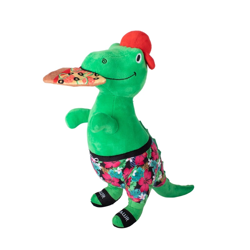 Fringe Studio “Pizzasaurus REX Plush Dog Toy, Pet Shop Collection (314431) Pizzasaurus Rex
