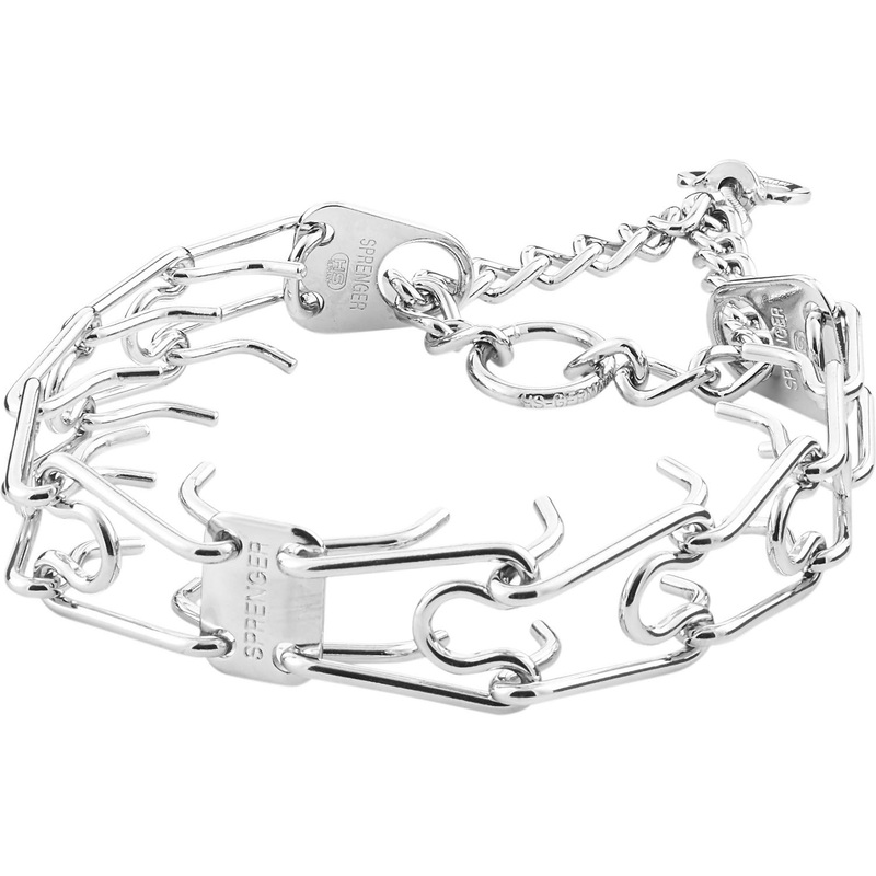 Herm Sprenger Chrome Plated Prong Dog Training Collar Ultra-Plus Pet Pinch Collar with Swivel No-Pull Collar for Dogs Made in Germany