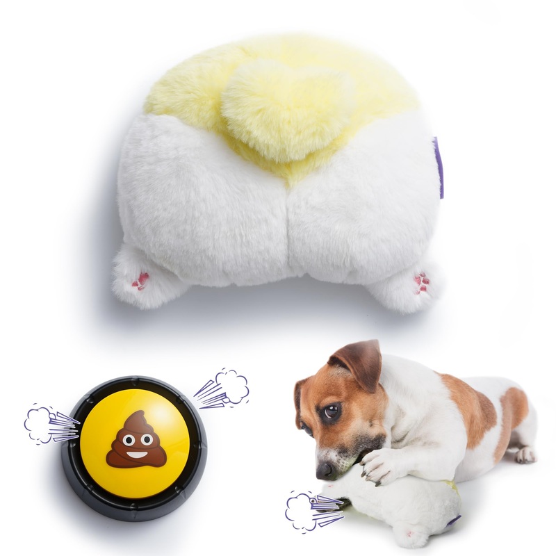 Hilarious Farting Corgi Butt Plush Dog Toys, Emit Funny Farting Sounds, Funny Dog Toys | Cute Stuffed Dog Toys for Small Medium Large Dogs, Puppy Dog Toys for Accompany and Anxtiety Relief Cute Gorgi Butt