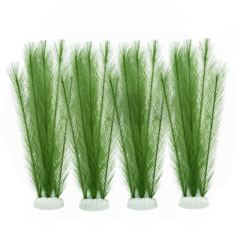 M2cbridge Plastic Fish Tank Plants Soft Silk Water Grass Reptile Plants for Terrarium Simulate Plants and Aquarium Landscape(4pcs,12″) 4pcs,12″