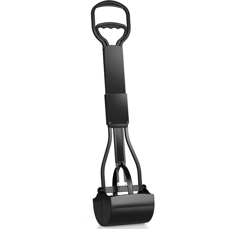 Mr. Peanut’s 32″ Tall Profile Pooper Scooper, Heavy Duty ABS Frame & Bin, Durable Double Spring Clamp, Lightweight Design, Simple One Step Assembly