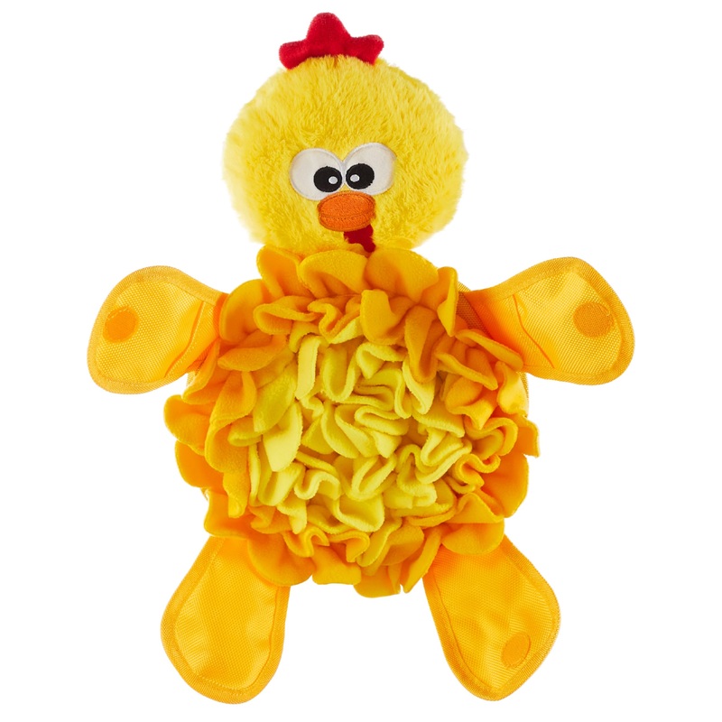 Outward Hound by Nina Ottosson Snuffle Palz Plush Snuffle Mat Dog Treat Puzzle, Non-Slip, Yellow, Chicken Snuffle Palz Chicken