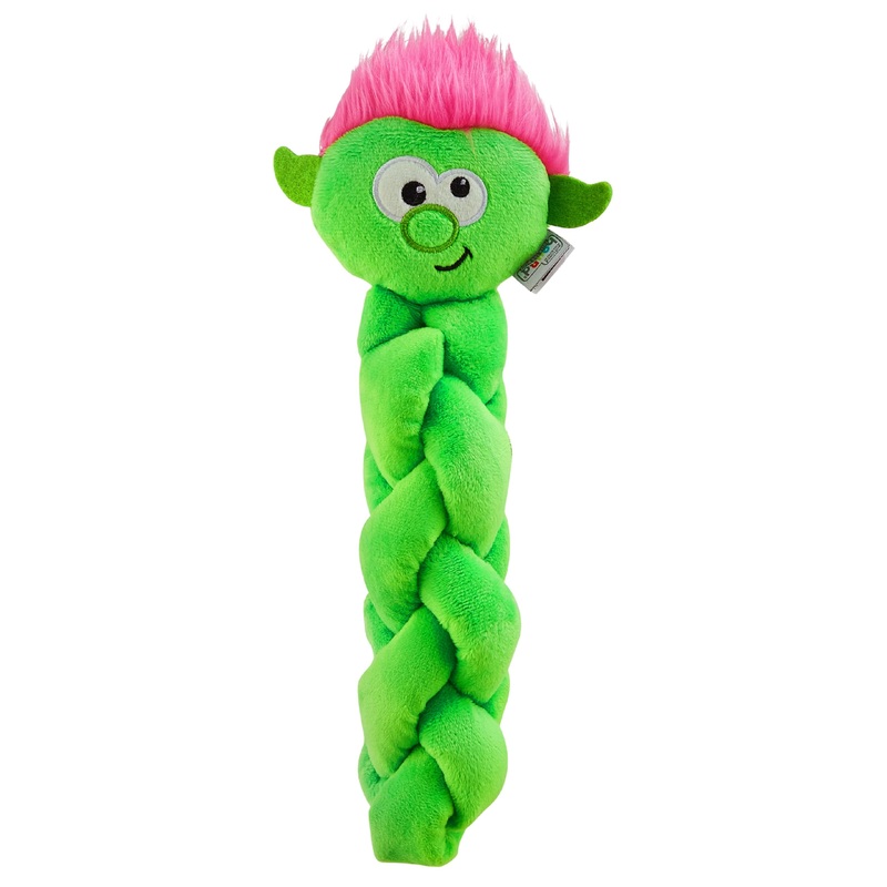 Outward Hound by Nina Ottosson Twistiez Interactive Plush Dog Treat Puzzle, Troll, Small, Green Twistiez Troll