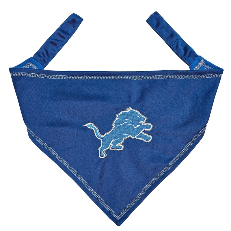 Pets First NFL Detroit Lions TIE Bandana, Large/X-Large. Dog Bandana Scarf Bib for Pet Cat Dog. The Ultimate Game-Day, Party Bandana
