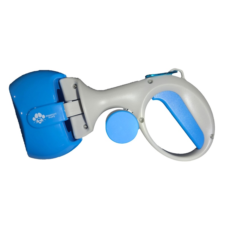 Pooper Scooper – Portable and Handheld Design – Bag Dispenser – Small and Medium Sized Dogs Blue