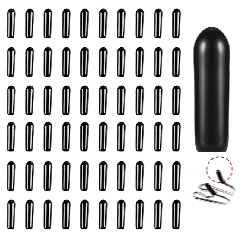 Prong Collar Covers (60 Tips per Pack), Vinyl Comfort Prong Tips for 2.25mm-4.0mm Dog Pinch Collar (2.25mm-3.0mm) 2.25mm-3.0mm Black 60 Pack