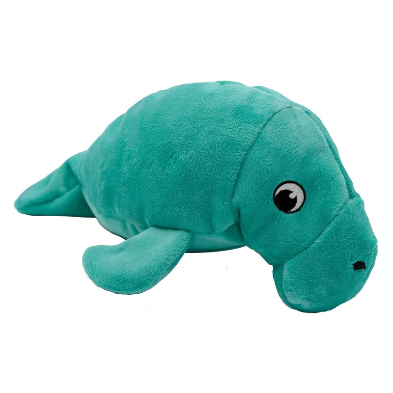 SmartPetLove Snuggle Puppy Tender-Tuffs – Large Marine Stuffed Plush Manatee Toy – with Puncture Resistant Squeaker, Great for Big Dogs