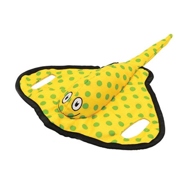 SmartPetLove Snuggle Puppy Tender-Tuffs – Yellow Stingray Tug of War Plush Dog Toy – Great for Play and Interaction with Puncture Resistant Squeaker