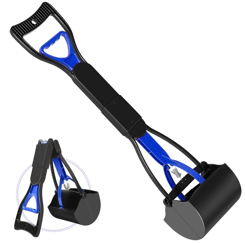 UPSKY Pooper Scooper for Large Small Dogs, Folding Dog Poop Scooper, Durable Spring and Premium MaterialsEasy to Use for Grass, Dirt, Gravel Pick Up Shovel