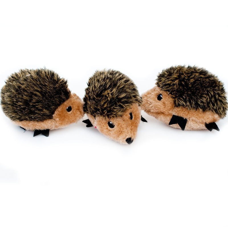 ZippyPaws – Burrows Replacement Miniz Hedgehogs 3-Pack – Plush Refills for Interactive Dog Toys for Boredom – Hide and Seek Dog Toys and Puppy Toys, Colorful Squeaky Dog Toys for Small and Medium Dogs