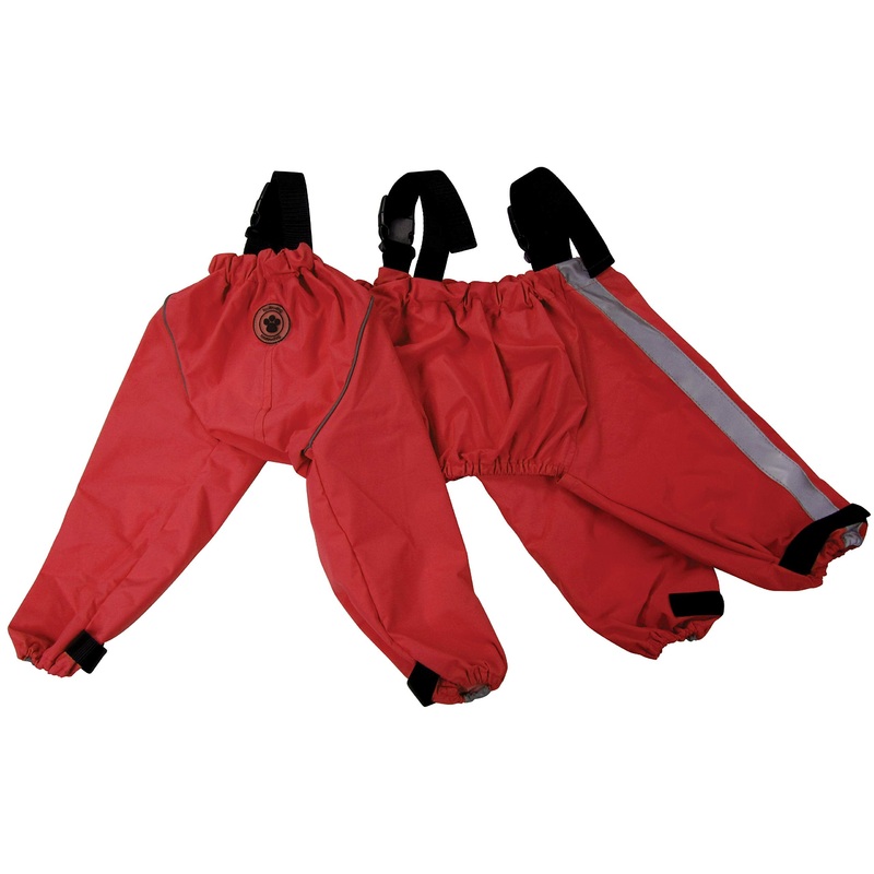 FouFou Dog 62556 Bodyguard Protective All-Weather Dog Pants, Large, Red