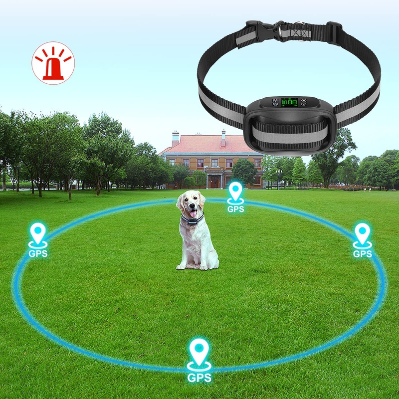 GPS Wireless Dog Fence, Electric Pet Containment System, Waterproof and Rechargeable Collar, Tone/Vibration/Shock Correction, for Dogs Over 20 Lbs