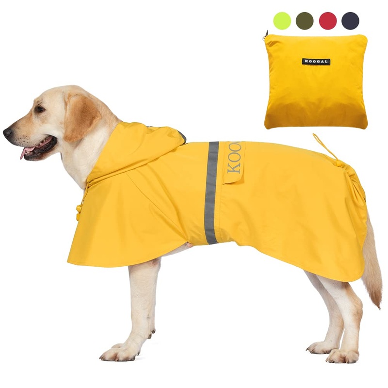 Pet Large Dog Raincoat Apparel Poncho Waterproof for Medium Large Sized for Dog Raincoat Clothes (Yellow, 5XL) Yellow
