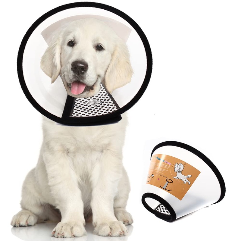 Plastic Pet Recovery Collars & Cones for Dogs and Cats After Surgery Adjustable Dog Neck Cone Surgical Elizabeth E-Collar Prevent Biting and Stop Licking Wound (S-Neck: 10.2-13.0 in) S (Neck: 10.2-13.0 in)