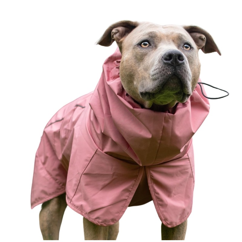 Spark Paws Dog Raincoat, Waterproof Windproof Rain Jacket, for Small Medium Large Extra Large Dogs, Reflective Breathable Full-Body Coverage Dry Suit – Sea Pink, 3XL 3XL: 60-80lbs