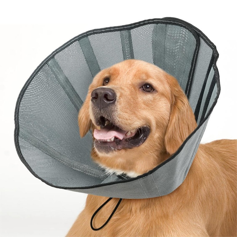 Dog Cone Collar for Extra Large Dogs, Soft Dog Cone Alternative After Surgery, Adjustable Protective Pet Recovery Collar, Lightweight Rounded Collar to Stop Licking